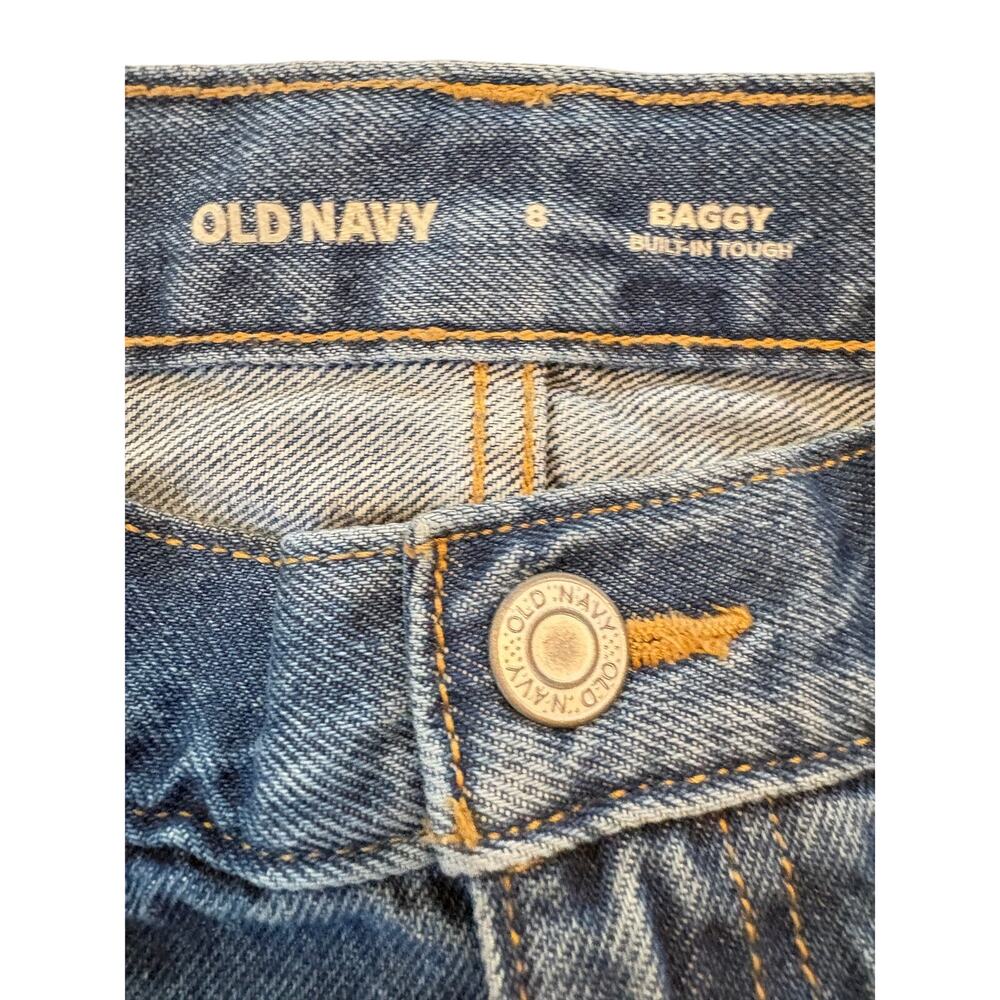 Lot of 2 Old Navy Boys Shorts Size 8 Denim Carpenter Camo Cargo Adjustable Waist - Picture 10 of 16